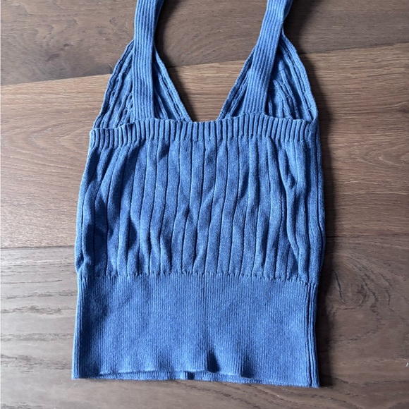 Wilfred Ribbed Blue Tank Top - Picture 2 of 3